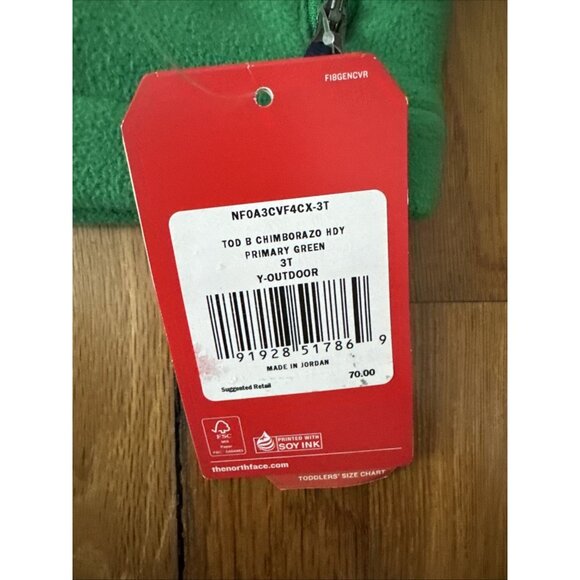 The North Face Chimborazo Hooded Fleece Jacket Boy's Size 3T - Picture 3 of 8